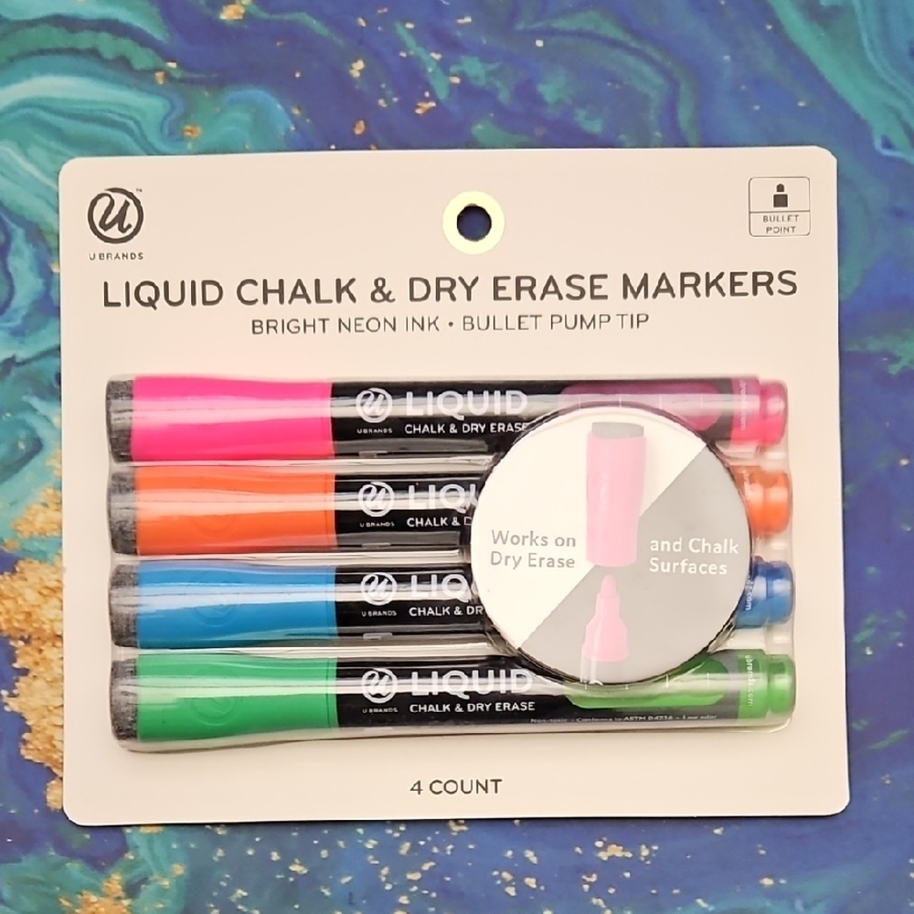 U Brands Liquid Chalk & Dry Erase Markers Set